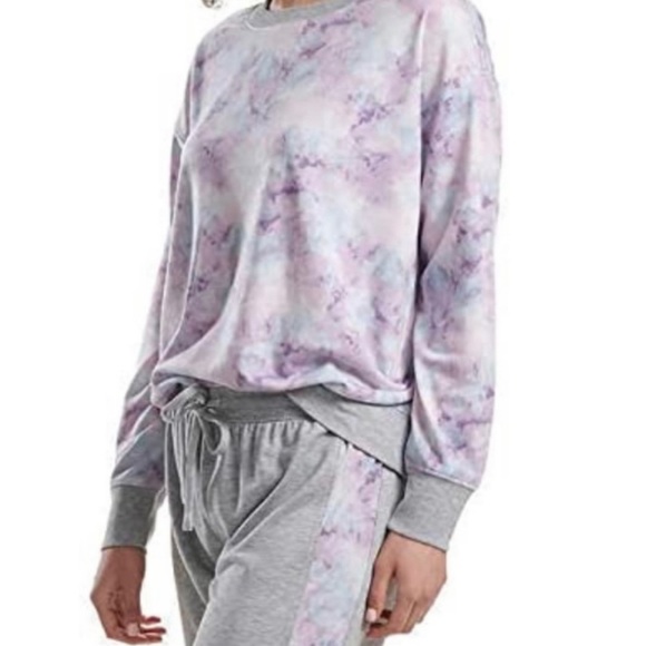NWT Splendid women’s 2 piece matching pajama set purple gray floral - Picture 3 of 10